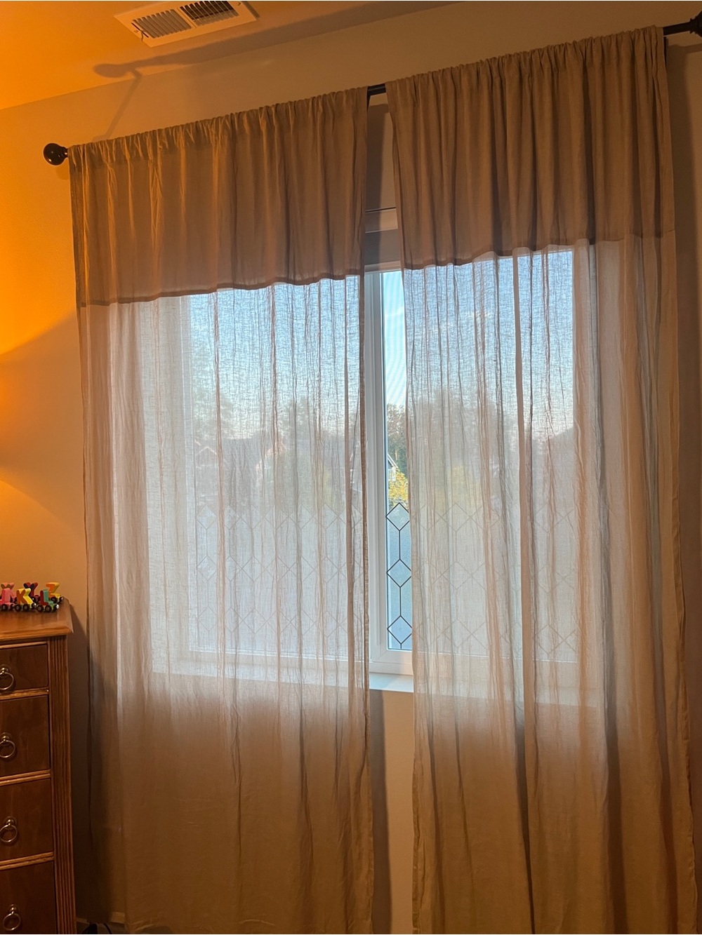 Pottery Barn Beige Classic Sheer Curtains